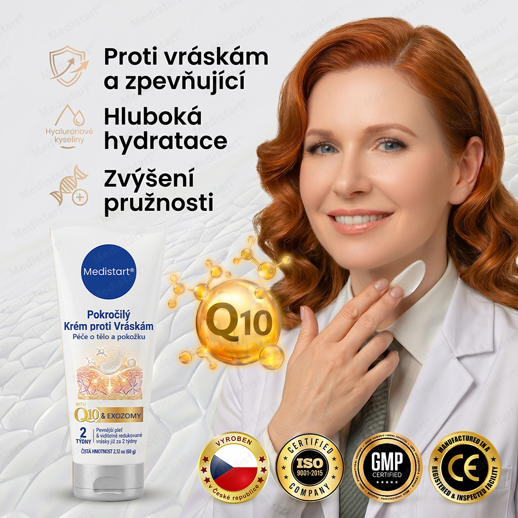 🌱 Medistart® Q10 x Rostlinné nano exosomy – Pokročilý krém proti vráskám