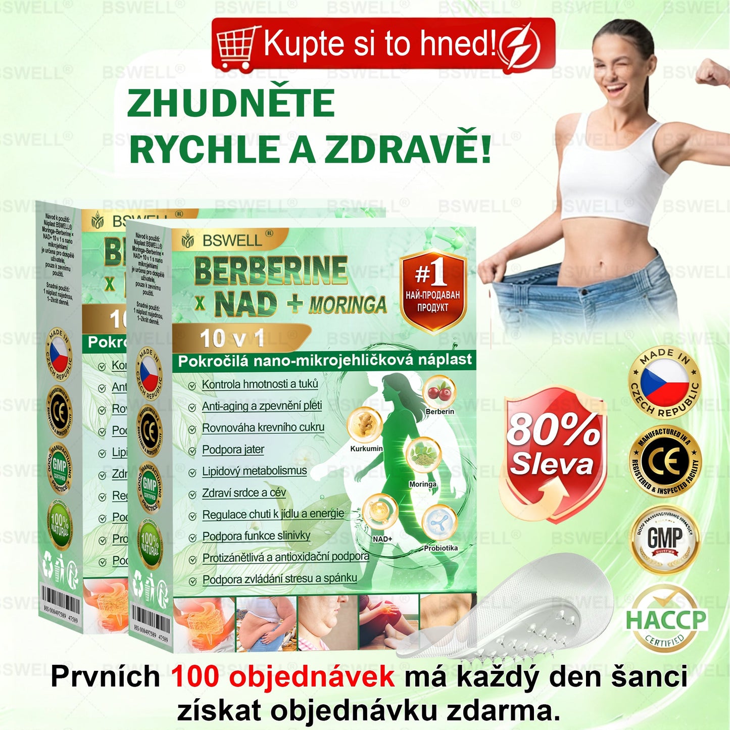 🌲🌲 BSWELL® Nano mikrovpichová zeštíhlující náplast✨(Stačí použít pouze jednou denně – viditelné změny již za 28 dní) ✅Bezbolestná, dlouhotrvající, zaměřená na řešení cukrovky, obezity a kardiovaskulárních onemocnění