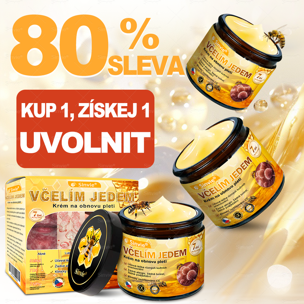 🎁 Doporučení dermatologa 🐝 ✨Sinvie® Krém na obnovu pleti s včelím jedem 🔥 Český vývoj, výroba a dodávka v České republice🎁