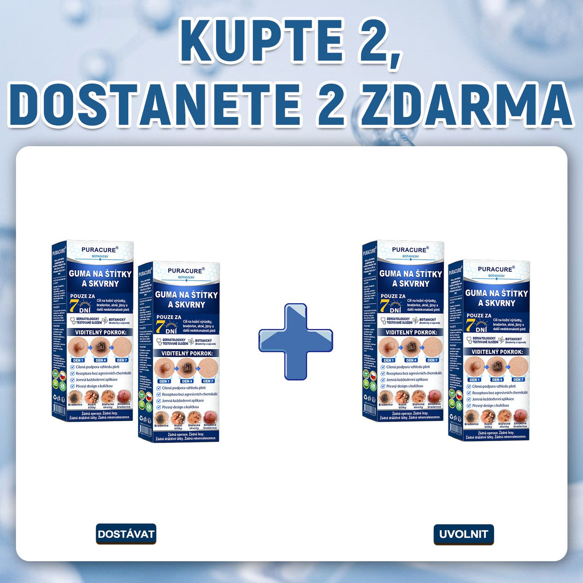 PuraCure® 👩‍⚕️ 𝟕denní Pero na Odstranění Kožních Výrůstků a Skvrn – Bezbolestné Odstranění bez Jizev, Profesionální Roller aplikátor