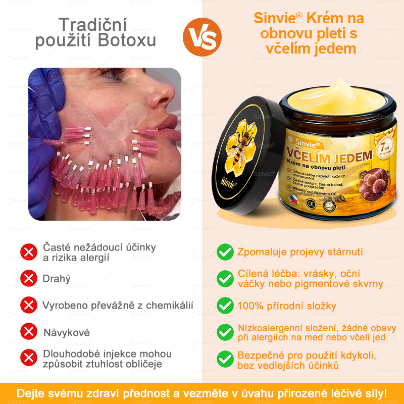 🎁 Doporučení dermatologa 🐝 ✨Sinvie® Krém na obnovu pleti s včelím jedem 🔥 Český vývoj, výroba a dodávka v České republice🎁